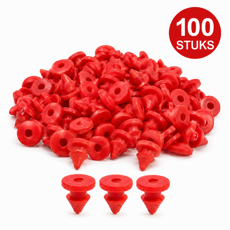 Afdichtplug Ø6 mm – Blinde Plug voor Irrigatiesystemen – Rood – Per stuk of 100 stuks