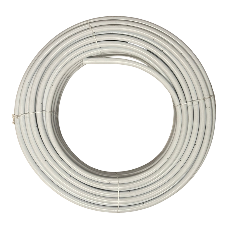 PE-slang Ø20 mm / Ø25 mm – Op Maat in Slanglengte en Ponsafstand – Wit/Zwart Gelaagd