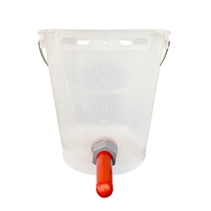 Kalverdrinkemmer transparant - 8 liter - Kalveremmer - Emmer - transparant met schaalverdeling