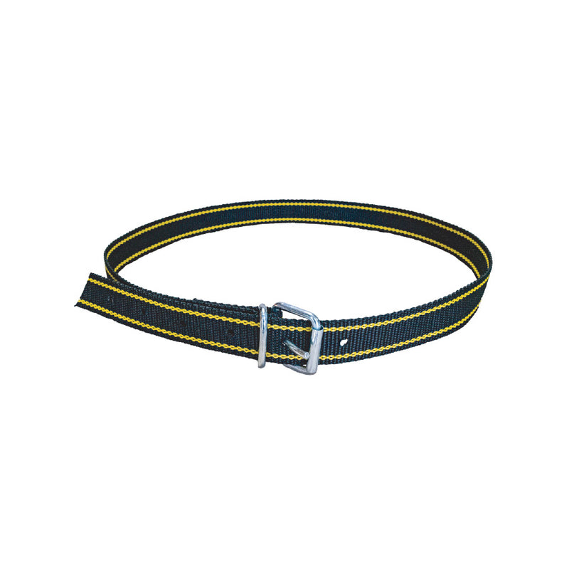 Rundvee nekriem 130 cm met gesp - Zwart/Geel - 40 mm breed - voor koeien, vaarzen en grotere kalveren - Halsband