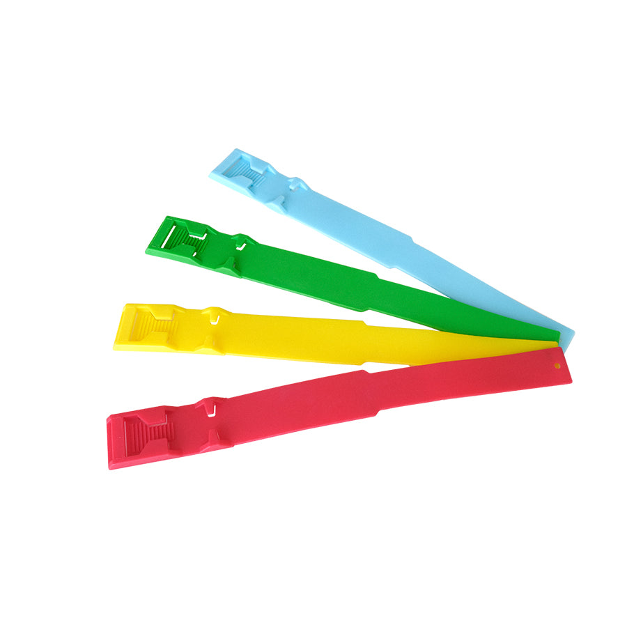 Koeherkenningsband - Kunststof - Geel/Rood/Blauw/Groen - 36 cm x 40 mm