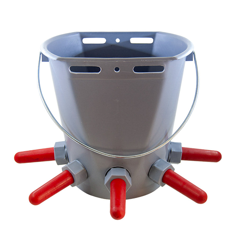 Kalverdrinkemmer - 5 delige set - 8 liter - Kalver drink emmer