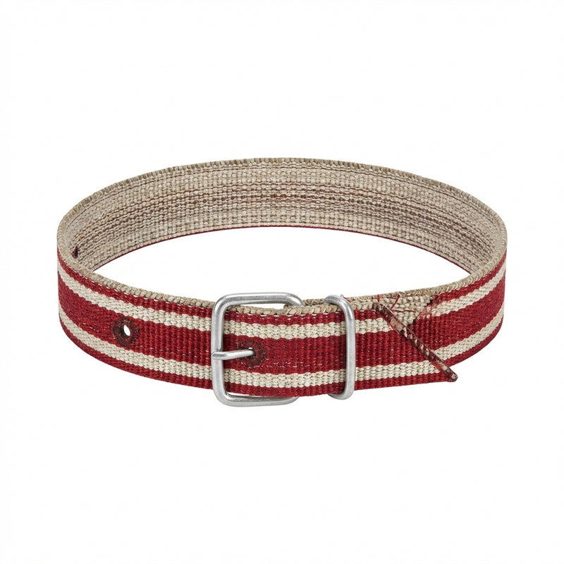 Halsband voor lam, schaap en geit - 55 cm - rood/wit - Nekriem - Halsband